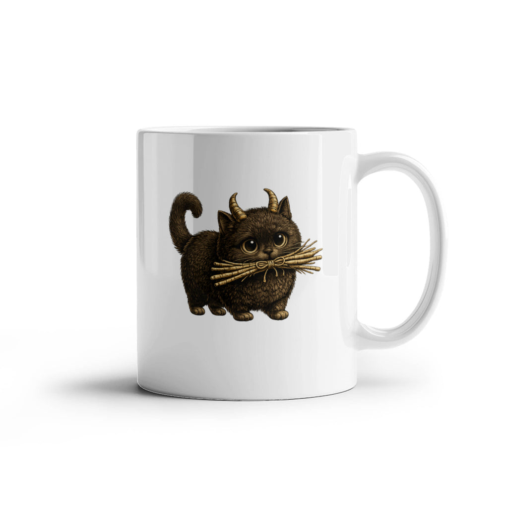 Cute Krampus Cat Mug, Baby Krampus Kitten Coffee Cup,Gothic Christmas Gift