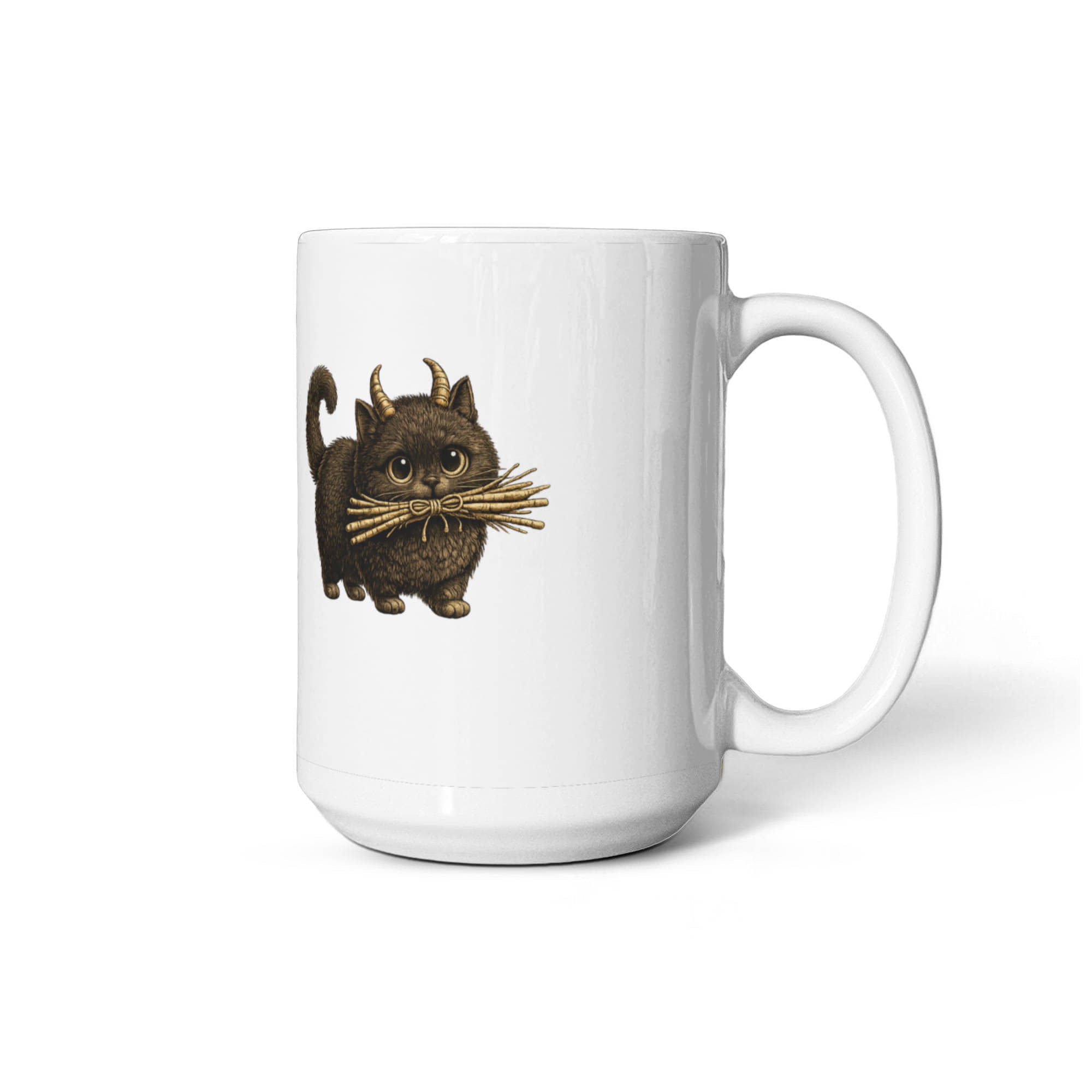 Cute Krampus Cat Mug, Baby Krampus Kitten Coffee Cup,Gothic Christmas Gift